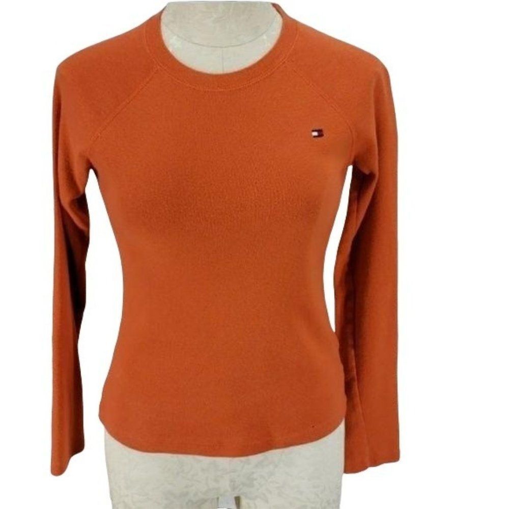 Tommy Hilfiger‎ Vintage 90s Women's Long Sleeve Top Fitted Size Medium